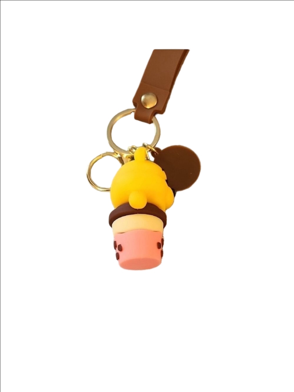 Winnie the Pooh Keychain with Brown Strap - Picture 6 of 7